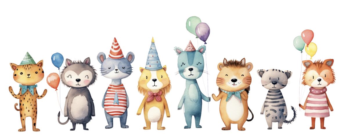 Bichinhos Aquarelando Festa